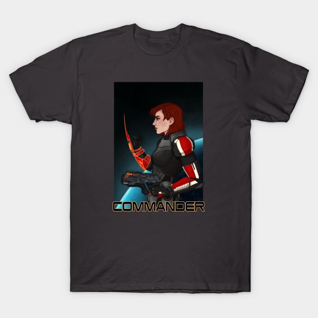 Commander Jane Shepard T-Shirt by thornælle